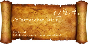 Östreicher Aliz névjegykártya